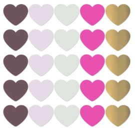 Stickers Hearts Purple Pink (5)