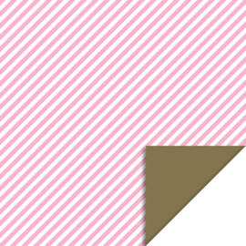 Zakjes M Diagonal Stripe Candy Pink Gold (10)