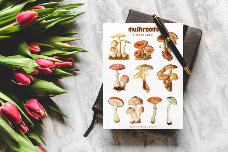 Stickervel Mushrooms