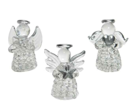 Glazen engelen ornament - 3 varianten