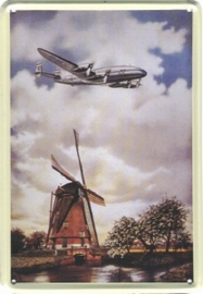 Reclamebord KLM Vliegtuig met Molen