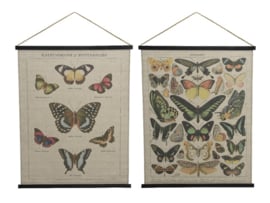 Vlinders-Doek-Stof-Antiek-Wanddecoratie