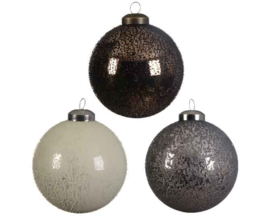 Glazen kerstballen 3 kleuren assortiment (per stuk)