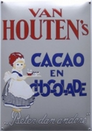 Reclamebord van Houten Cacao