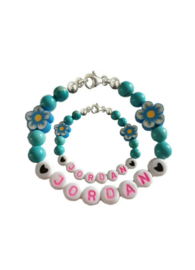 Moeder en Dochter Armbanden met naam