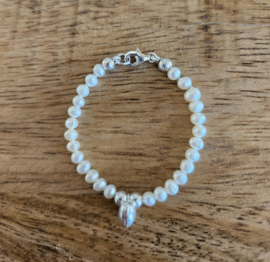 - Kinderarmbandje - Pearly White Heart