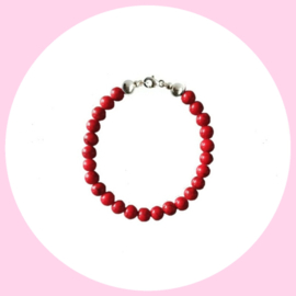 - Kralen Armband - Ruby Red