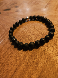 - Kralen Armband - Black Lava