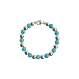 - Kinderarmbandje - Turquoise Silver