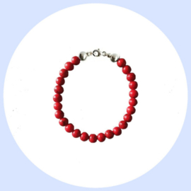 - Kralen Armband - Ruby Red