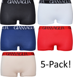 Gianvaglia Dames Boxers "Plain#1" 5-Pack 8037