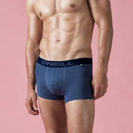 O'Neill boxershorts 2-pack gemeleerd marine blauw