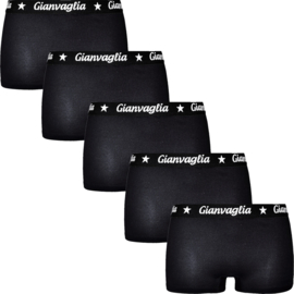 Gianvaglia Dames Boxers "Black" 5-Pack #8029