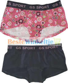 2x GS Sport Dames Print Roze/Antracite