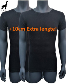 5x Naft Giraffe T-shirt Slim-fit Extra lang Zwart