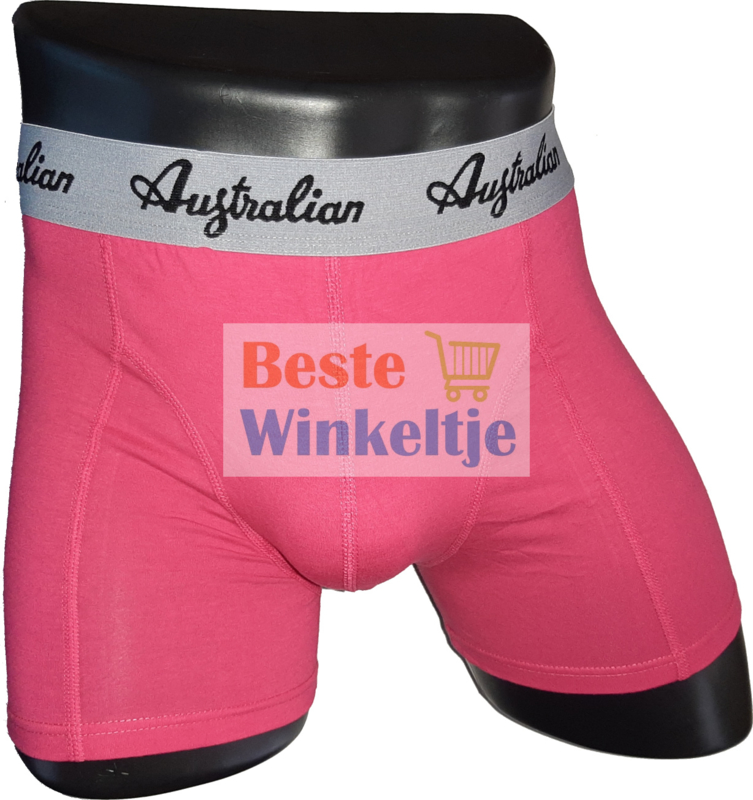 Australian Heren boxers Zwart-Wit/Roze | HEREN BOXERSHORTS |  Bestewinkeltje.nl - Ondergoed Outlet