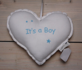 Stoffen hart 'It's a Boy'