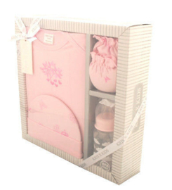 Cadeau set Kris x Kids 4 delig roze / blauw