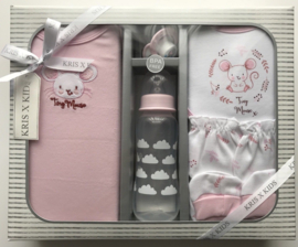 Cadeau set Kris x Kids 6 delig roze / blauw