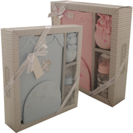 Cadeau set Kris x Kids 4 delig roze / blauw