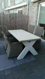 Tuintafel kruispoot