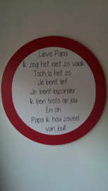 Tekstbord Lieve papa 3