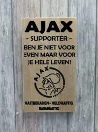 Tekstbord Ajax supporter