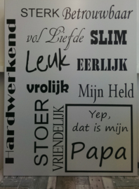 Tekstbord Mijn papa