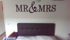 Houten letters Mr & Mrs