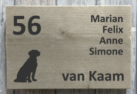 Naambordje steigerhout