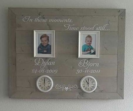 Fonkelnieuw Geboorte wandbord van steigerhout voor 2 kindjes | Geboorte FL-41