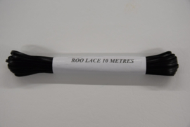 Kangoeroe plat lint zwart 10 meter.