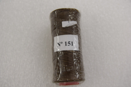 Gewaxed nylon garen bruin 1mm 151