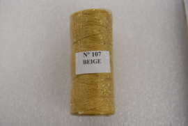 Gewaxed nylon garen beige 1mm 107
