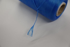 Plat splitsbaar gewaxed nylon garen blauw.