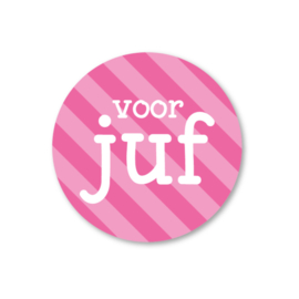 voor juf | 5 ronde stickers