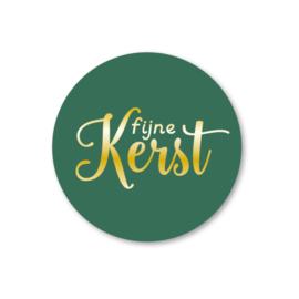 fijne kerst | 5 ronde kerststickers