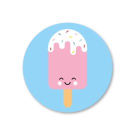ijsje met spikkels | 5 ronde stickers