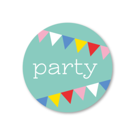 party | 5 ronde stickers