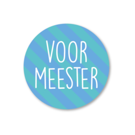 voor meester | 5 ronde stickers