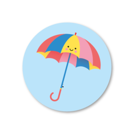 aju paraplu | 5 ronde stickers