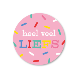 heel veel liefs | 5 ronde stickers