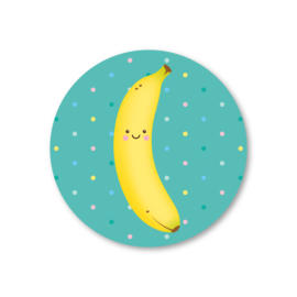 banaan | 5 ronde stickers