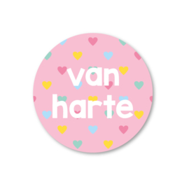 van harte | 5 ronde stickers