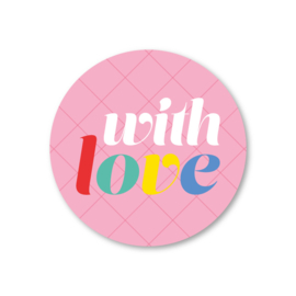 with love | 5 ronde stickers