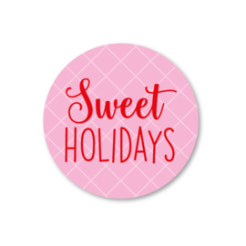 sweet holidays | 5 ronde kerststickers