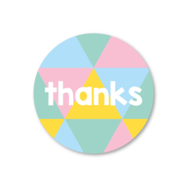 thanks | 5 ronde stickers