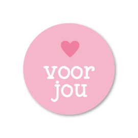 (hartje) voor jou | 5 ronde stickers