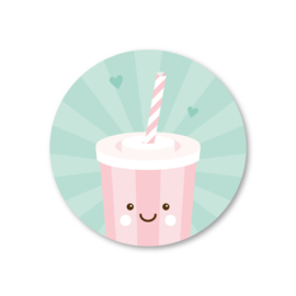 milkshake | 5 ronde stickers