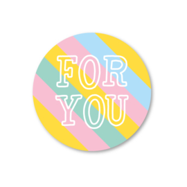 for you | 5 ronde stickers